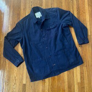 Fat Face UK Navy 100% Cotton Canvas Worker Chore Jacket - Men's 3XL / XXXL Tall